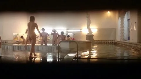 Girls Relaxing in Bathhouse