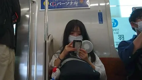 Asian Schoolgirls Upskirt Moments on Public Transportation