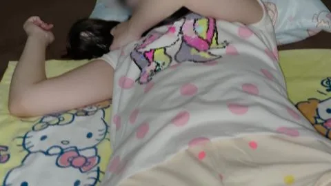 Asian Couple Intimate Moments in Bedroom