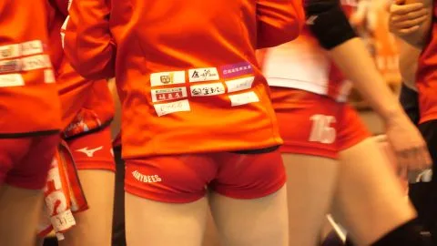 Asian Volleyball Players in Uniform