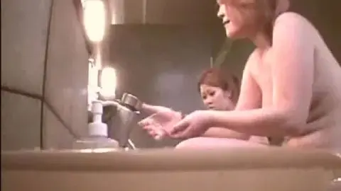 Blonde and Brunette Lesbians Shower Together