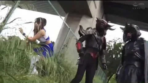 Asian Performers in Samurai Armor and Costumes