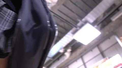 Asian Teen in Plaid Skirt