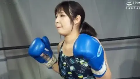 Asian Lesbians Boxing in Red Bikini