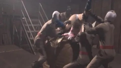 Asian Performers in Costume Prep & Stage Brawl