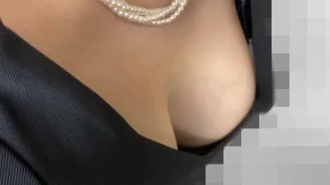 Asian Teen in Black Dress and Pearl Necklace