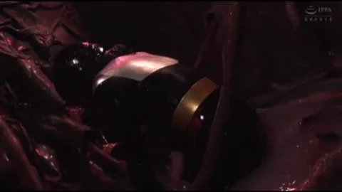 Asian Woman in Black Costume Engulfed by Creature