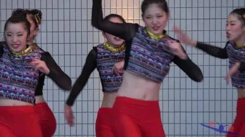 Asian Girls Dancing on Stage