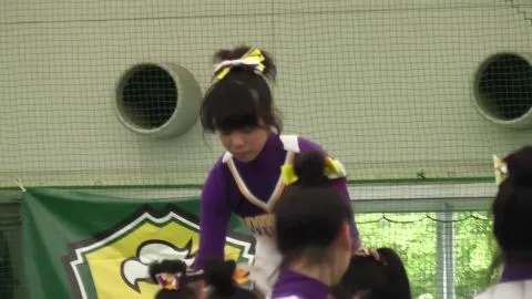 Asian Cheerleaders in Uniform