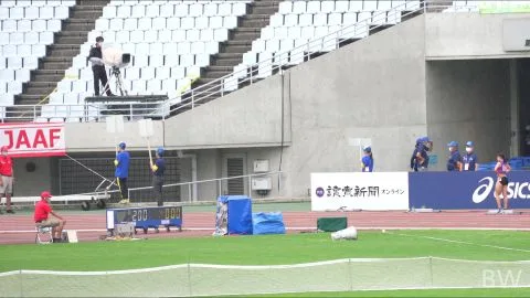 Asian Athletes at Track and Field Stadium