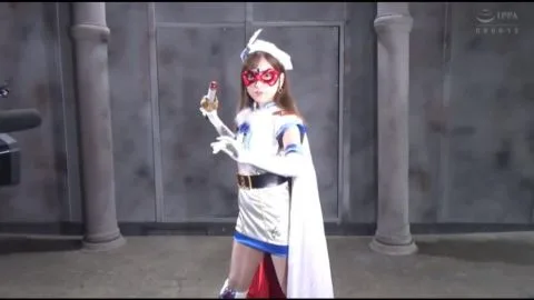 Asian Cosplayer in Industrial Setting