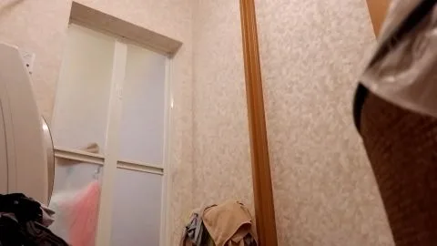 Asian Girl Posing in Bathroom and Bedroom