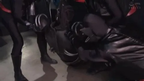 Asian Women in Armor and Leather Outfits