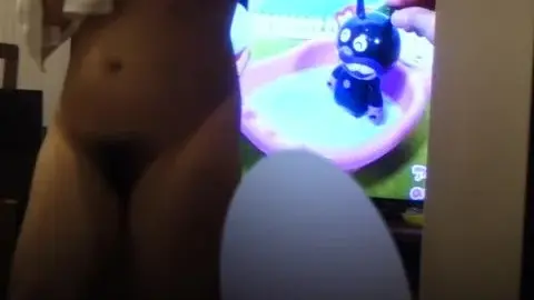 Asian Teen with Short Black Hair in Bathroom