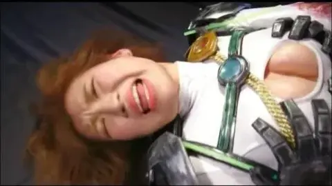 Asian Redhead in Futuristic Costume