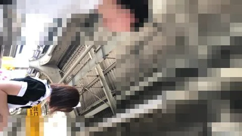 Industrial Seduction: Asian Beauty in Black Dress