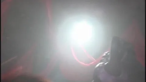 Asian Performer in Red and White Costume