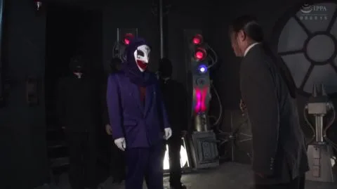 Couple Wrestling in Joker Mask Scene