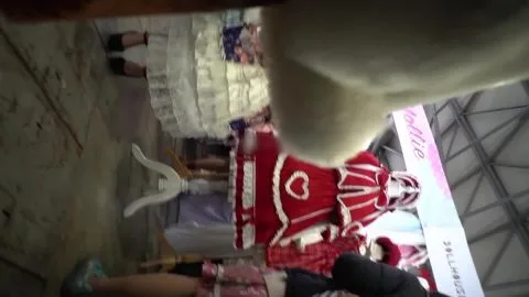 Woman in Red and Black Lingerie