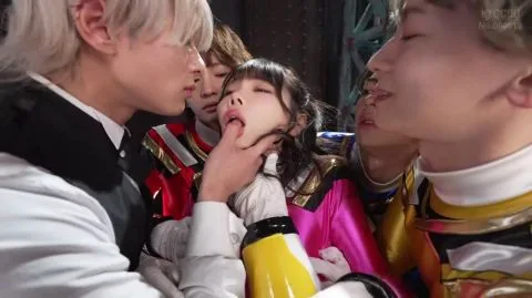 Costumed Girl Surrounded by Group