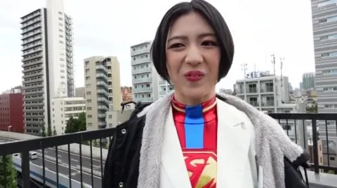 Asian Girl in Tug-of-War Scene