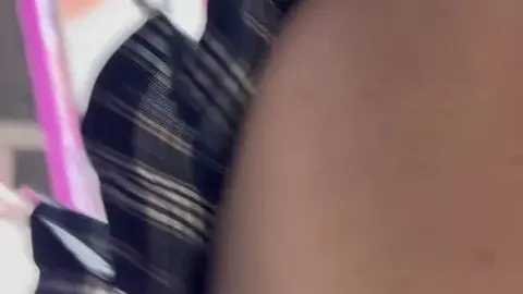 Asian Teen in Plaid Skirt