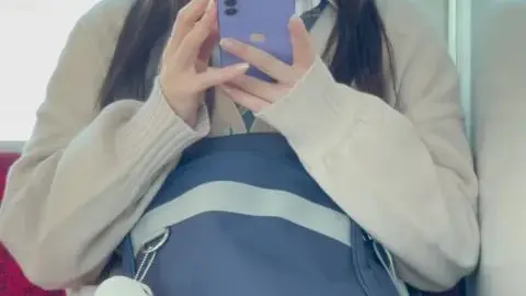 Asian Teen Schoolgirl on Public Transport