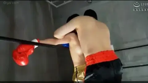Asian Couple Boxing Match in Ring