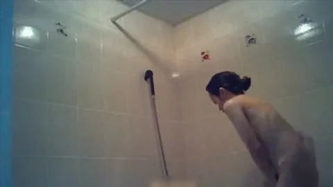 Asian Girl Showering and Soaping Up