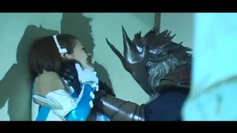 Asian Redhead in Costume Play