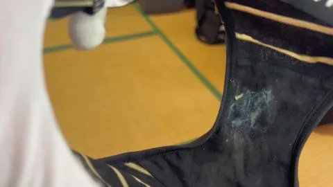 Asian Girl in White Gloves Martial Arts Session