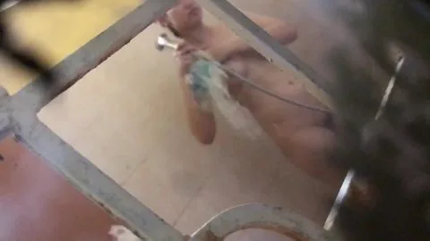 Blonde Teen Masturbates in Bathroom