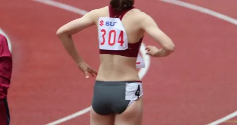 Asian Athletes in Sports Bras and Shorts