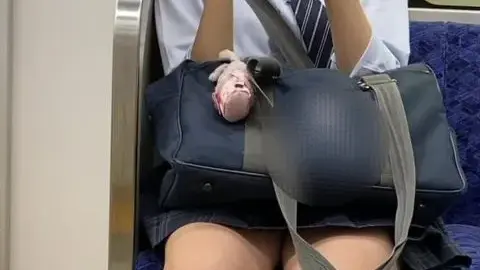 Asian Teen Schoolgirl on Public Transportation