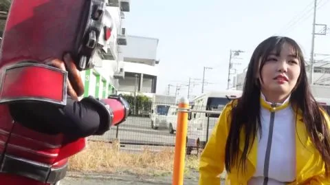 Asian Women in Red and Black Outfits