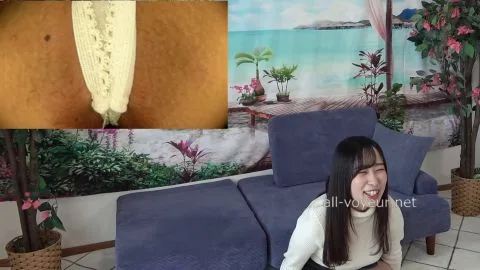 Asian Teen Shows Off in Living Room