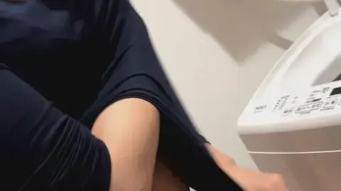 Asian Teen Undresses in Bathroom