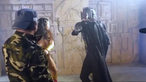 Wonder Woman Cosplay Scene with Darth Vader