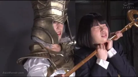 Asian Lesbians in Erotic Encounter with Futuristic Suit