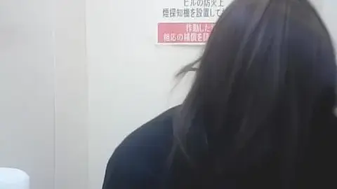 Asian Teen in Bathroom Solo