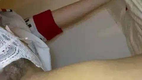 Slim Brunette in Pink Lace Lingerie