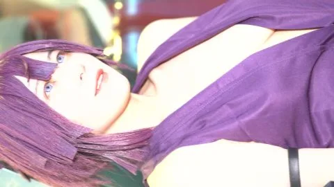 Asian Girl in Purple Dress