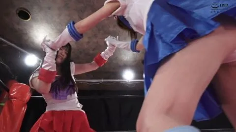 Asian Sailor Moon Cosplay Wrestling