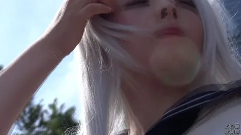 Asian Girls in Sailor Outfits Outdoor Encounter