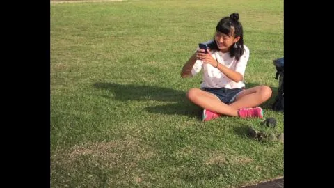 Asian Teens Outdoor Picnic Encounter