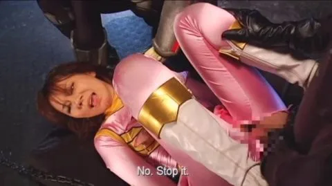 GXXD90 ENG 02 – Restrained Asian Girl in Pink Ranger Suit Fucked