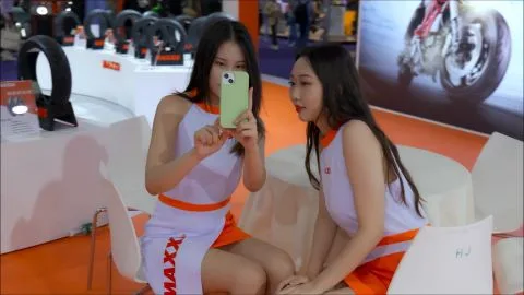 Asian Beauties at Auto Show