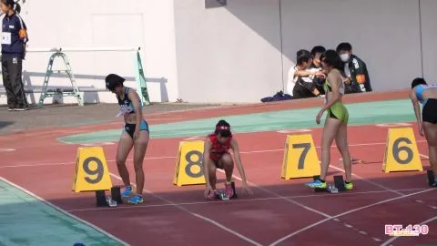 Asian Girls at the Starting Line