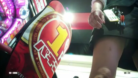 Asian Girl in Black Dress at Casino