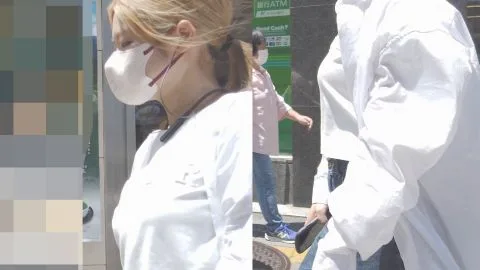 Asian Girls Walking on Street